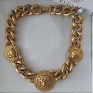 Versace Medallion Chain Necklace Authentic